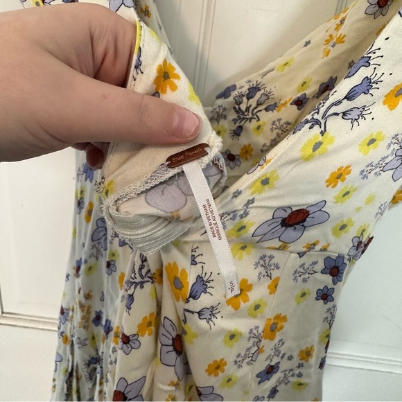 Free People It Takes Two Open-Back Mini Dress In Ivory Combo - Picture 9 of 9